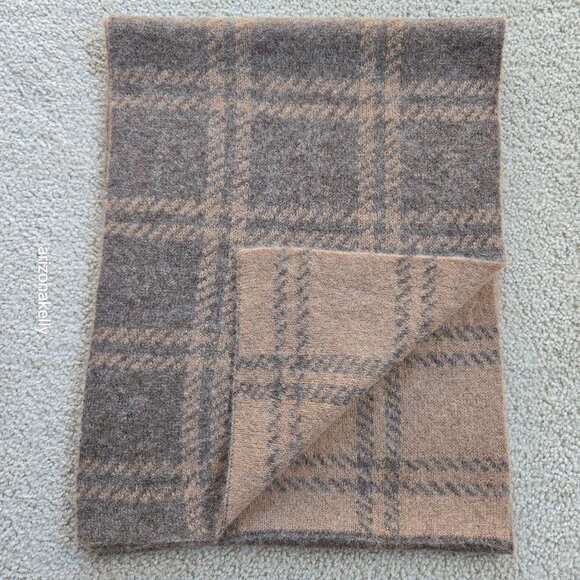 NWOT Everlane Alpaca Patterned Scarf in Cocoa & Tiger's Eye - Picture 11 of 13